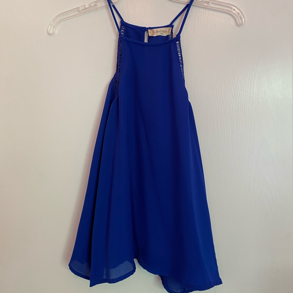 Altar’d State Tank Top, color: blue, size: xs